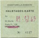 St. Moritz - Chantarella-Eisbahn - Halbtages-Karte 1963