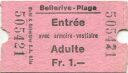 Lausanne - Bellerive-Plage - Entrée - Eintrittskarte