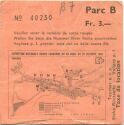Lausanne EXPO 64 - Parkplatzgebühr Fr. 3.- - Parkschein