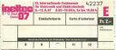 Basel - ineltec 1987 - Fachmesse fr industrielle Elektronik und Elektrotechnik - Einkuferkarte