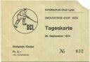Schlittschuhclub Lyss - Industrie-Cup 1974 - Eintrittskarte