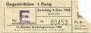 Zürich - Hallenstadion - 14. Zürcher Sechstagerennen 1966 - Eintrittskarte