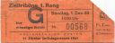 Zürich - Hallenstadion - 11. Zürcher Sechstagerennen 1963 - Eintrittskarte
