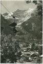 Sesselbahn Grindelwald-First mit Dorfpartie - Foto-AK