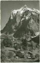 Grindelwald - Kirche mit Wetterhorn - Foto-AK