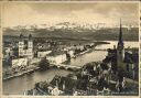 Postkarte - Zürich und die Alpen