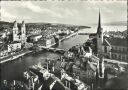 Ansichtskarte - Zürich - Limmat und See mit Grossmünster