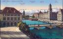 Zürich - Helmhaus und Post - Postkarte