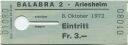 Arlesheim - Balabra 2 1972 - Eintrittskarte