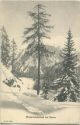 Postkarte - Winterlandschaft bei Davos ca. 1900