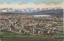 Postkarte - Zürich und die Alpen von der Waid gesehen