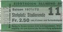 Eisstadion Allmend Bern - Saison 1971/72 Stehplatz