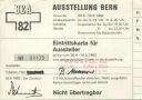 BEA 82 Ausstellung Bern - Eintrittskarte