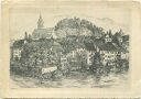 Postkarte - Laufenburg - Federzeichnung signiert Strauss