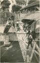 Brückenbau 1911 Laufenburg - Baustelle mit Arbeiter
