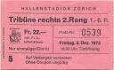 Hallenstadion Zürich - Tribüne - Eintrittskarte