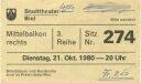 Stadttheater Biel 1980 - Eintrittskarte
