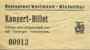 Restaurant Wartmann - Winterthur - Konzert-Billet