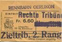 Rennbahn Oerlikon - Eintrittskarte