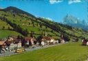 Ansichtskarte - Alt St. Johann mit Säntis und Schafberg - Postauto