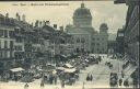 Bern - Markt und Parlamentsgebäude - Postkarte