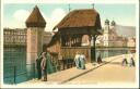 Luzern - Kapellbrücke und Jesuitenkirche ca. 1905