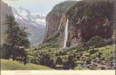 Ansichtskarte - Lauterbrunnen mit Staubbach ca. 1905