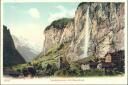 Postkarte - Lauterbrunnen mit Staubbach ca. 1905