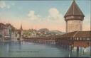 Postkarte - Luzern - Kapellbrücke mit Wasserturm