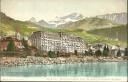 Postkarte - Montreux - Montreux-Palace - Dent de Jaman et Rochers de Naye ca. 1905