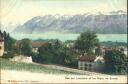 Postkarte - Vue sur Lausanne et les Alpes de Savoie