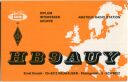 QSL - QTH - Funkkarte - HB9AUY - Schweiz - Neuhausen