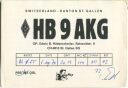 QSL - QTH - Funkkarte - HB9AKG - Schweiz - St. Gallen SG