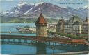 Postkarte - Luzern und die Rigi