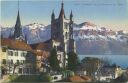 Postkarte - Lausanne - La Cathédrale et les Alpes