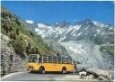 Grimsel Pass Strasse - Galenstock und Rhonegletscher - Postauto - AK Grossformat