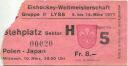Eishockey-Weltmeisterschaft Gruppe B Polen-Japan Lyss 1971 - Eintrittskarte
