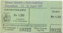 Zürich - Kongresshaus - Schweizerische Television und Radio Ausstellung 1960 - Eintrittskarte