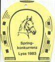 Eintrittskarte - Lyss 1983 - Springkonkurrenz