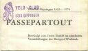 Eintrittskarte - Gippingen - Velo-Club 1919-1970 - Passepartout
