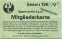 Sportverein Lyss - Mitgliederkarte Saison 1986/87