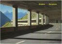 Simplonpass-Strasse - Galerien mit Bietschhorn - AK Grossformat