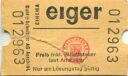 Bern - Cinema Eiger - Kinokarte