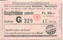 Bern - Schweizerischer Fussballverband Bern - WM-Ausscheidungsspiel Schweiz - Norwegen 1980 - Stadion Wankdorf - Eintrittskarte