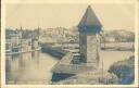 Luzern - Kapellbrücke und Wasserturm - Foto-AK