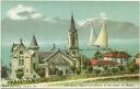 Postkarte - Montreux - L'eglise protestante et les Alpes de Savoie
