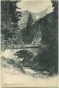 Postkarte - Alte Brücke bei Adelboden