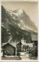 Grindelwald - Dorfpartie mit Kirche - Foto-AK 40er Jahre
