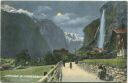 Postkarte - Strasse in Lauterbrunnen