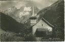 Kandersteg - Katholische Kirche mit Blümlisalp - Foto-AK